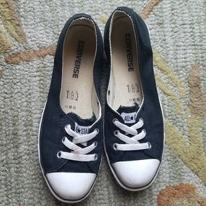 Black Converse Slip On Flats